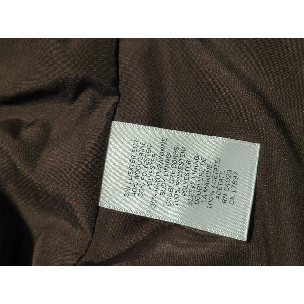 Banana Republic Womens Brown Tweed Blazer Two Button Wool Blend Jacket Size 0 - Picture 6 of 8